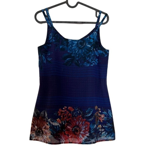 Cabi Artist Floral Print Strappy Lined Blouse Size XS Whimsigoth Y2K - Picture 3 of 8